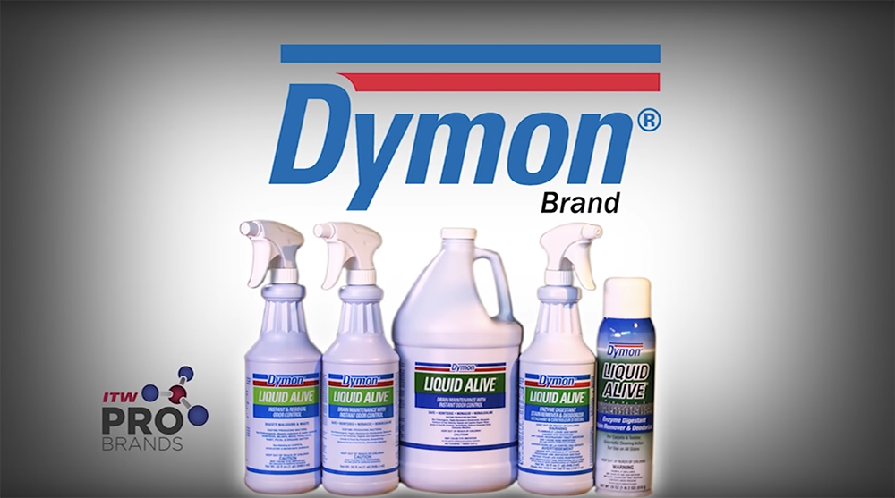 DYMON LIQUID ALIVE eliminating soils from surface